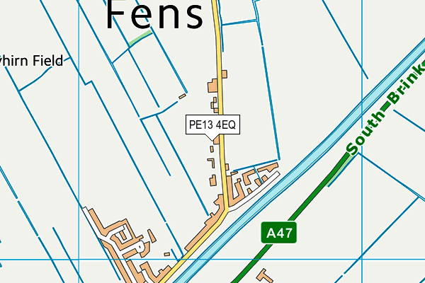 PE13 4EQ map - OS VectorMap District (Ordnance Survey)