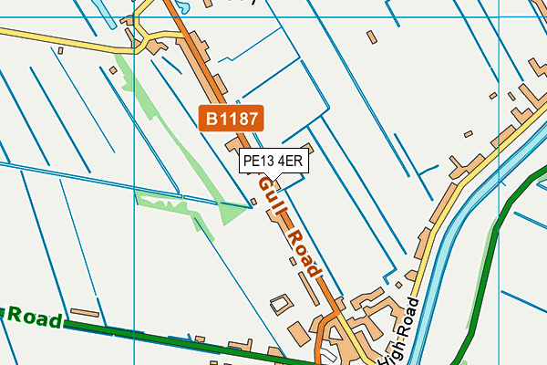 PE13 4ER map - OS VectorMap District (Ordnance Survey)