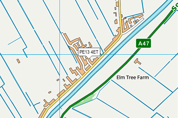 PE13 4ET map - OS VectorMap District (Ordnance Survey)