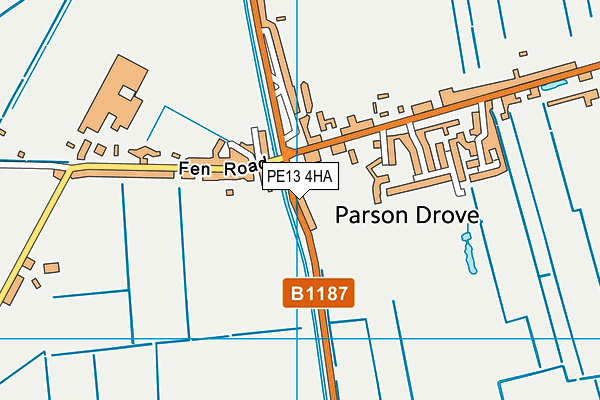 PE13 4HA map - OS VectorMap District (Ordnance Survey)