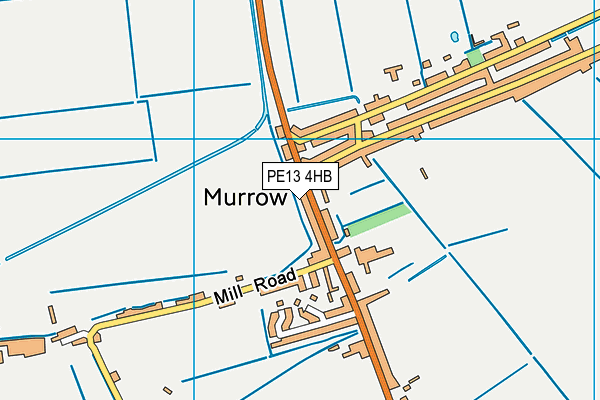 Murrow Bank Playing Field map (PE13 4HB) - OS VectorMap District (Ordnance Survey)
