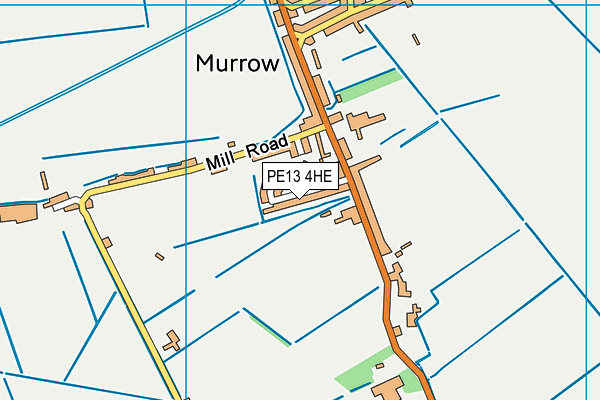 PE13 4HE map - OS VectorMap District (Ordnance Survey)