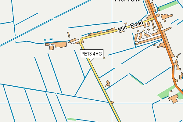 PE13 4HG map - OS VectorMap District (Ordnance Survey)