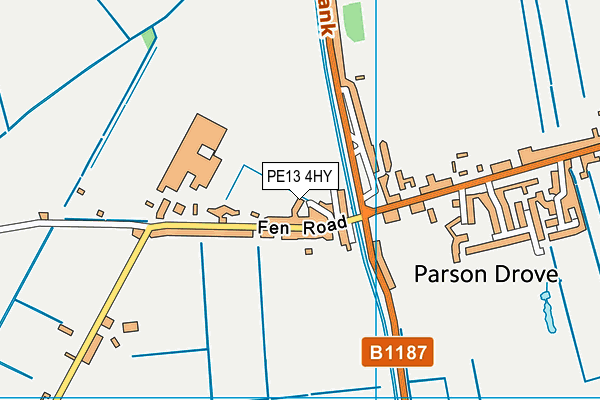 PE13 4HY map - OS VectorMap District (Ordnance Survey)