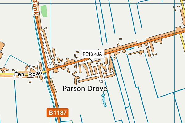 Map of PARSON DROVE TAKEAWAY LTD at district scale