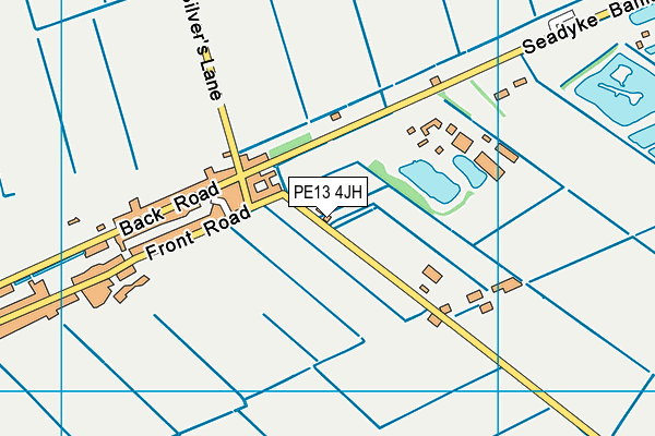 PE13 4JH map - OS VectorMap District (Ordnance Survey)