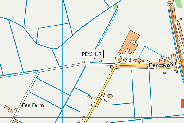 PE13 4JR map - OS VectorMap District (Ordnance Survey)