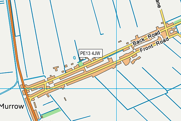 PE13 4JW map - OS VectorMap District (Ordnance Survey)