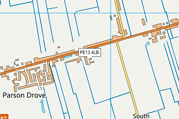 PE13 4LB map - OS VectorMap District (Ordnance Survey)