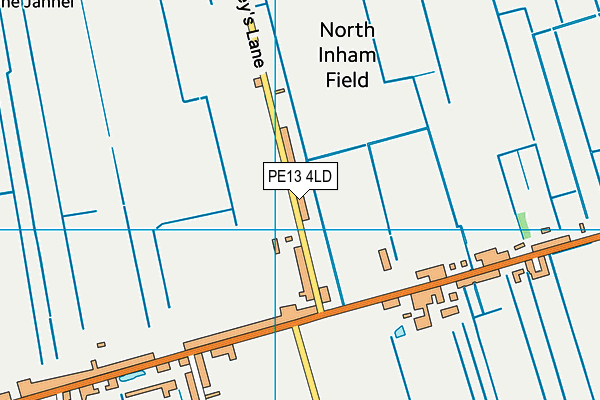 PE13 4LD map - OS VectorMap District (Ordnance Survey)