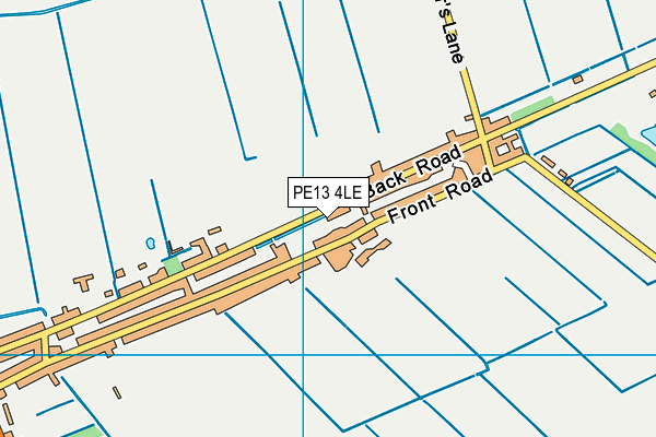 PE13 4LE map - OS VectorMap District (Ordnance Survey)