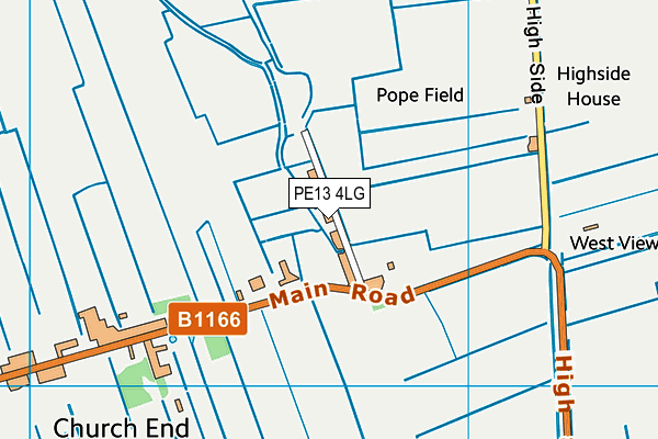 PE13 4LG map - OS VectorMap District (Ordnance Survey)