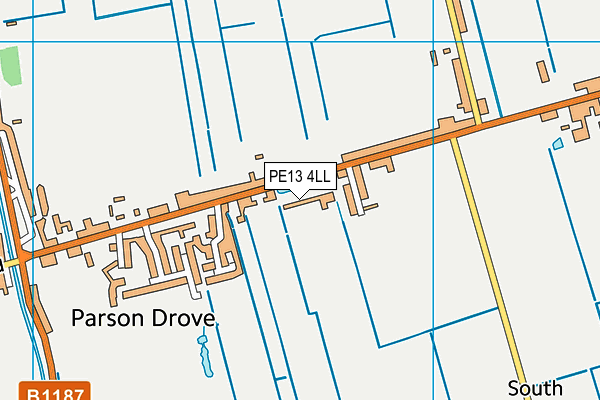 PE13 4LL map - OS VectorMap District (Ordnance Survey)