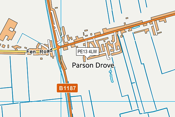 PE13 4LW map - OS VectorMap District (Ordnance Survey)