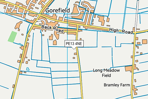 PE13 4NE map - OS VectorMap District (Ordnance Survey)