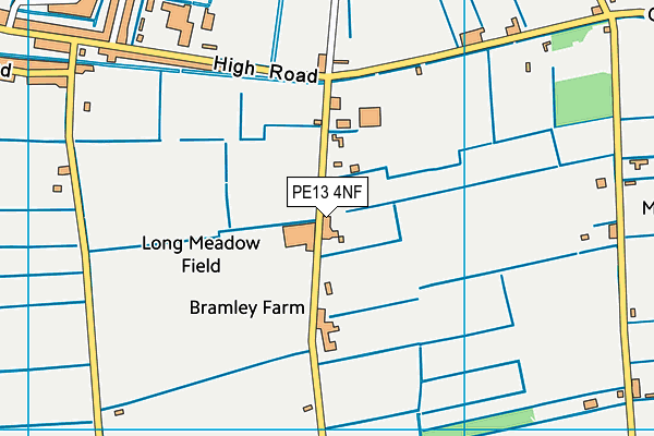 PE13 4NF map - OS VectorMap District (Ordnance Survey)