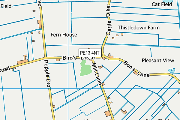 PE13 4NT map - OS VectorMap District (Ordnance Survey)