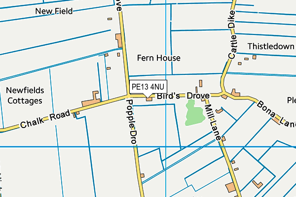PE13 4NU map - OS VectorMap District (Ordnance Survey)