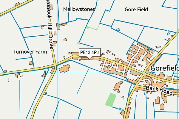 PE13 4PJ map - OS VectorMap District (Ordnance Survey)