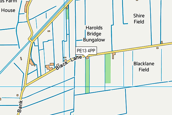 PE13 4PP map - OS VectorMap District (Ordnance Survey)