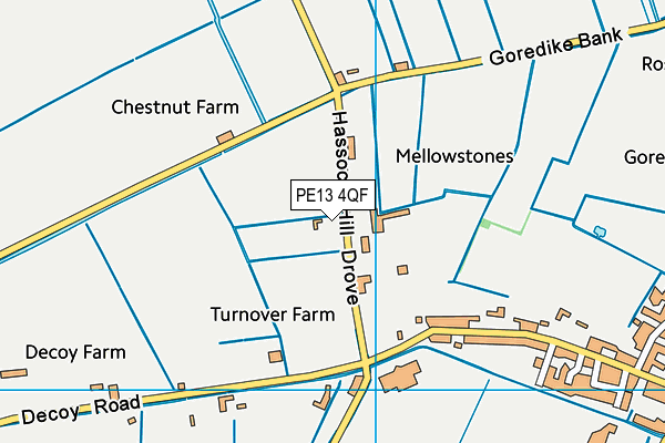 PE13 4QF map - OS VectorMap District (Ordnance Survey)