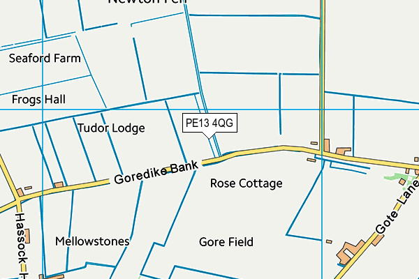 PE13 4QG map - OS VectorMap District (Ordnance Survey)