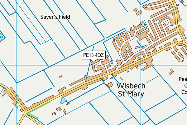PE13 4QZ map - OS VectorMap District (Ordnance Survey)