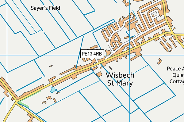 PE13 4RB map - OS VectorMap District (Ordnance Survey)
