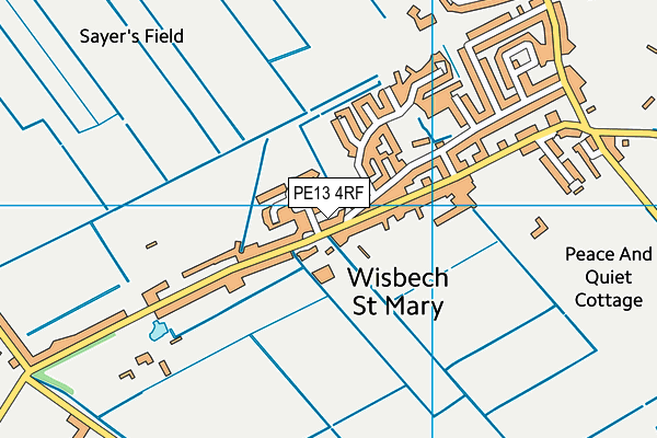 PE13 4RF map - OS VectorMap District (Ordnance Survey)