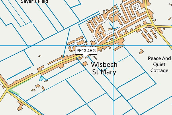 PE13 4RG map - OS VectorMap District (Ordnance Survey)