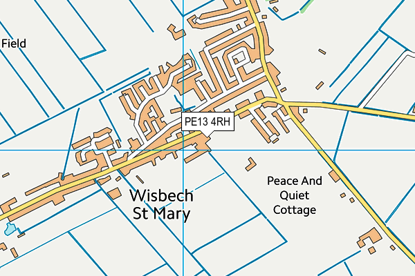 PE13 4RH map - OS VectorMap District (Ordnance Survey)