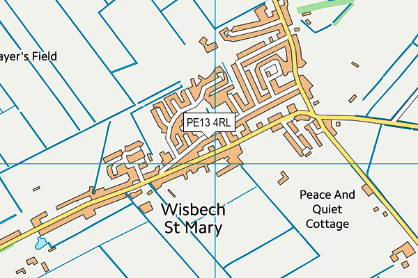 PE13 4RL map - OS VectorMap District (Ordnance Survey)