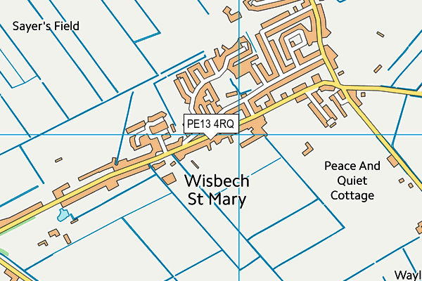 PE13 4RQ map - OS VectorMap District (Ordnance Survey)