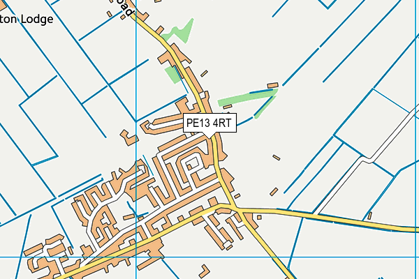 PE13 4RT map - OS VectorMap District (Ordnance Survey)