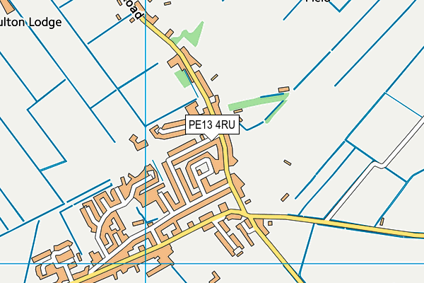 PE13 4RU map - OS VectorMap District (Ordnance Survey)