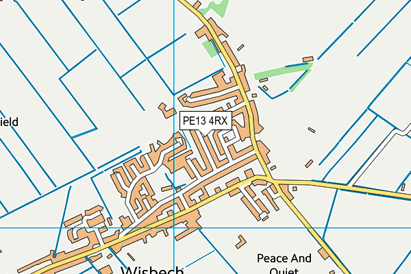 PE13 4RX map - OS VectorMap District (Ordnance Survey)