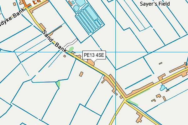 PE13 4SE map - OS VectorMap District (Ordnance Survey)