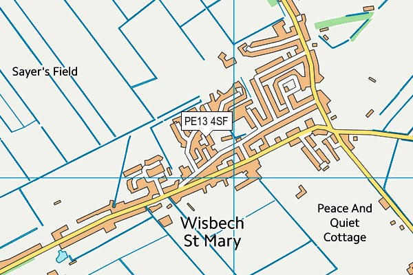 PE13 4SF map - OS VectorMap District (Ordnance Survey)