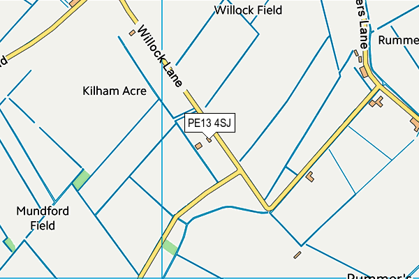 PE13 4SJ map - OS VectorMap District (Ordnance Survey)
