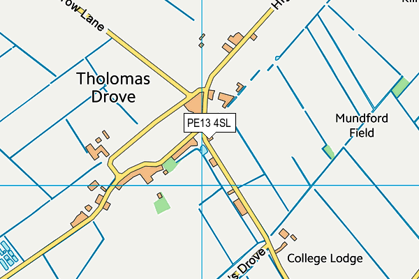PE13 4SL map - OS VectorMap District (Ordnance Survey)