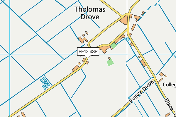 PE13 4SP map - OS VectorMap District (Ordnance Survey)