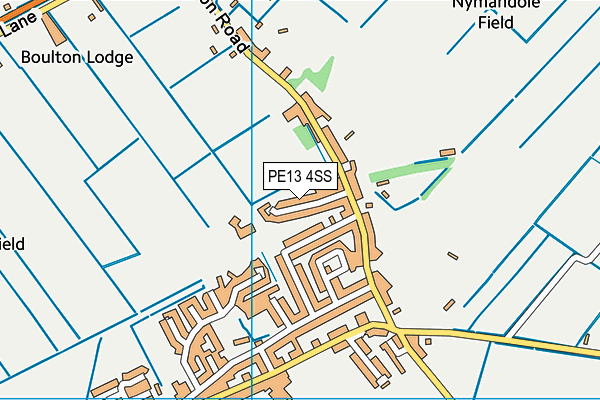 PE13 4SS map - OS VectorMap District (Ordnance Survey)