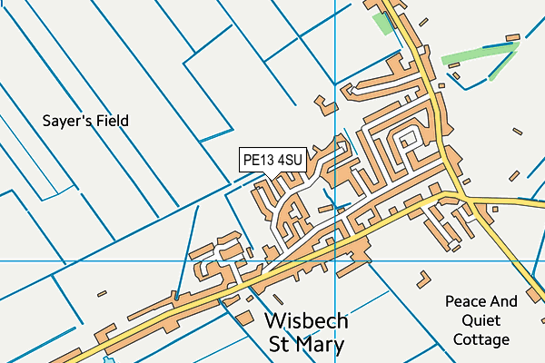 PE13 4SU map - OS VectorMap District (Ordnance Survey)
