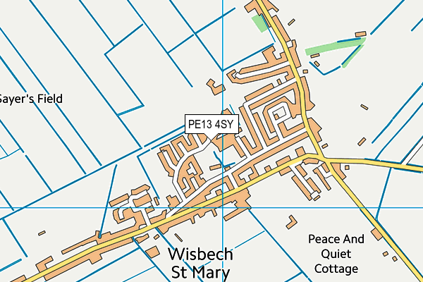 PE13 4SY map - OS VectorMap District (Ordnance Survey)