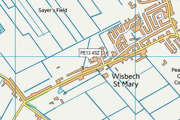 PE13 4SZ map - OS VectorMap District (Ordnance Survey)