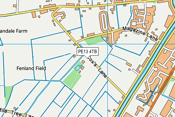 PE13 4TB map - OS VectorMap District (Ordnance Survey)