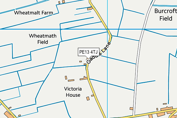 PE13 4TJ map - OS VectorMap District (Ordnance Survey)