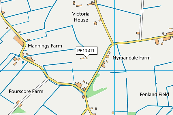 PE13 4TL map - OS VectorMap District (Ordnance Survey)