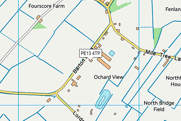 PE13 4TP map - OS VectorMap District (Ordnance Survey)