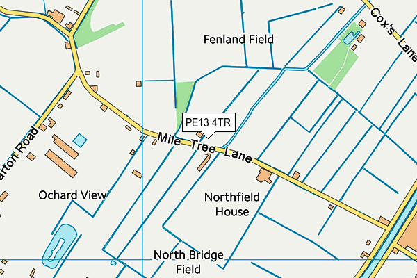 PE13 4TR map - OS VectorMap District (Ordnance Survey)